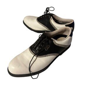Foot Joy Dry Toys black and white leather golf shoes size 9M